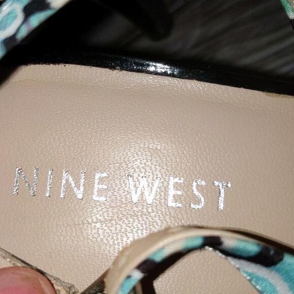 Nine West multi color Sharina2 peep toe heels - Picture 6 of 7